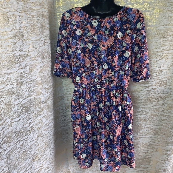 Zara Tropical  Floral Tunic Half Sleeve Casual Mini Dress Size S - Picture 8 of 14